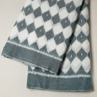 Green - Maniabandha Ikat Weave Handloom Cotton Fabric