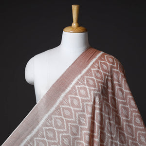 Brown - Maniabandha Ikat Weave Handloom Cotton Fabric