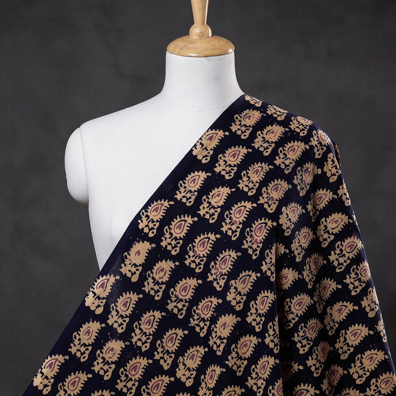 Black - Hand Printed Cotton Batik Fabric