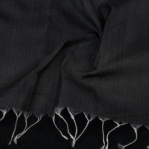 Black - Traditional Maheshwari Silk Handloom Stole