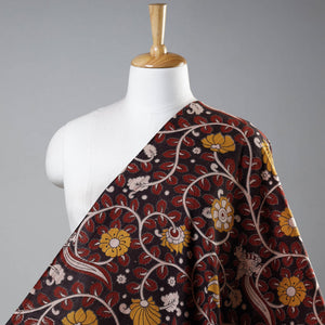 Black - Kalamkari Printed Cotton Fabric