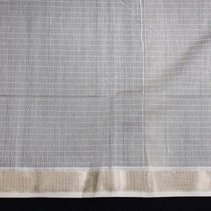 Beige - 3pc Chanderi Silk Handloom Thread & Zari Buti Suit Material Set