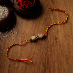 2 Squares - Handmade Bamboo Craft Beadwork Rakhi by Baansuli 23