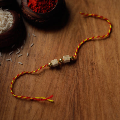 2 Squares - Handmade Bamboo Craft Beadwork Rakhi by Baansuli 23