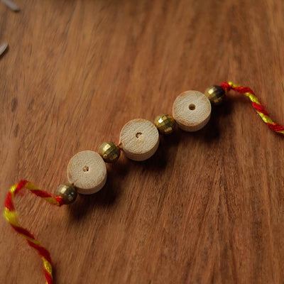 3 Buttons - Handmade Bamboo Craft Beadwork Rakhi by Baansuli 30