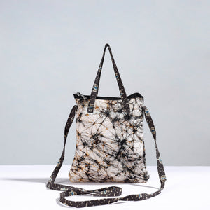 Beige - Handmade Quilted Cotton Sling Bag 06