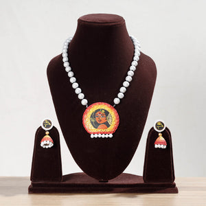 Bishnupur Handpainted Terracotta Necklace Set