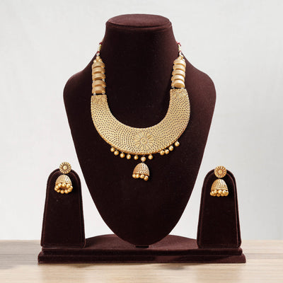 Bishnupur Handpainted Terracotta Necklace Set