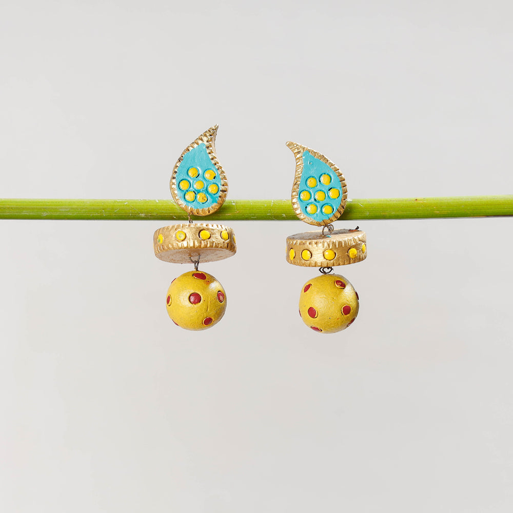 Bishnupur Handpainted Terracotta Earrings