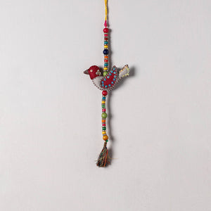 Bird - Handmade Felt & Beadwork Wall Hanging