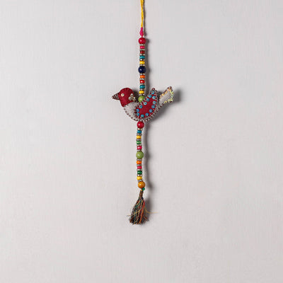 Bird - Handmade Felt & Beadwork Wall Hanging