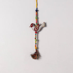 Bird - Handmade Felt & Beadwork Wall Hanging