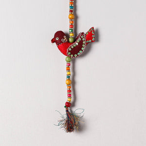 Bird - Handmade Felt & Beadwork Wall Hanging
