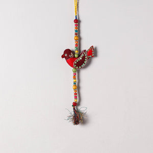 Bird - Handmade Felt & Beadwork Wall Hanging