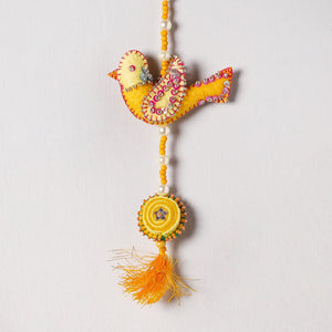 Bird - Handmade Felt & Beadwork Wall Hanging