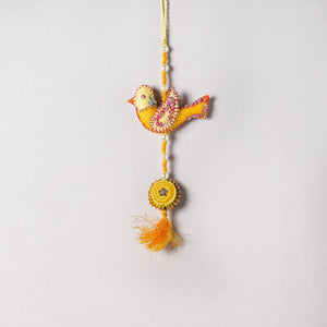 Bird - Handmade Felt & Beadwork Wall Hanging