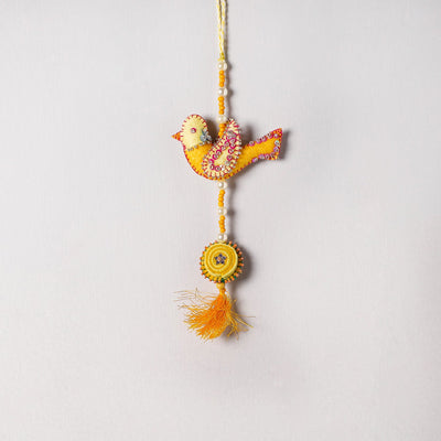Bird - Handmade Felt & Beadwork Wall Hanging