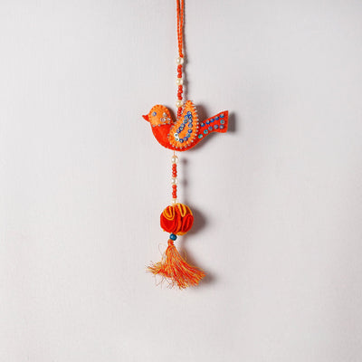 Bird - Handmade Felt & Beadwork Wall Hanging