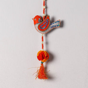 Bird - Handmade Felt & Beadwork Wall Hanging