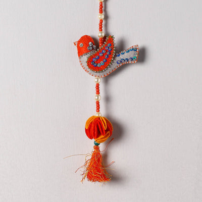 Bird - Handmade Felt & Beadwork Wall Hanging