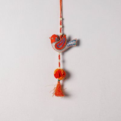 Bird - Handmade Felt & Beadwork Wall Hanging