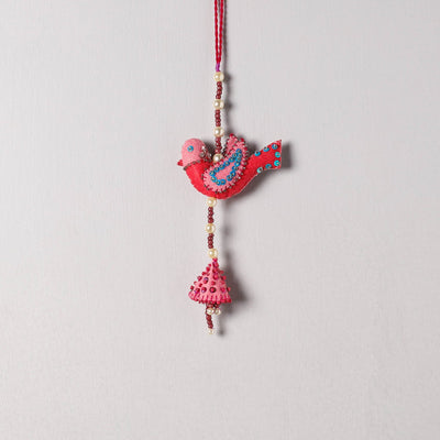 Bird - Handmade Felt & Beadwork Wall Hanging
