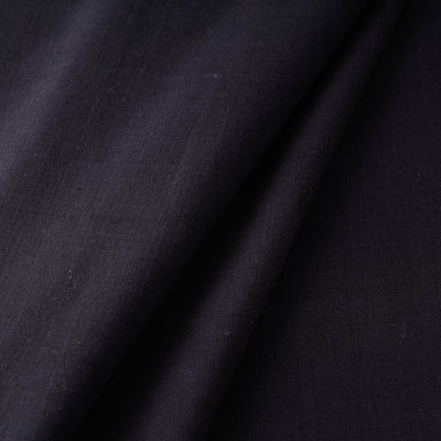 Black - Baragaon Pre Washed Handloom Plain Cotton Fabric