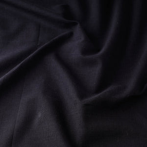 Black - Baragaon Pre Washed Handloom Plain Cotton Fabric