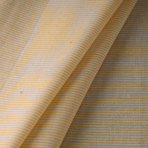 Beige - Baragaon Pre Washed Handloom Striped Cotton Fabric