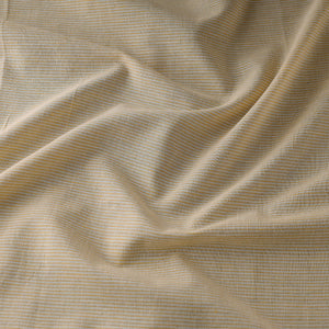 Beige - Baragaon Pre Washed Handloom Striped Cotton Fabric