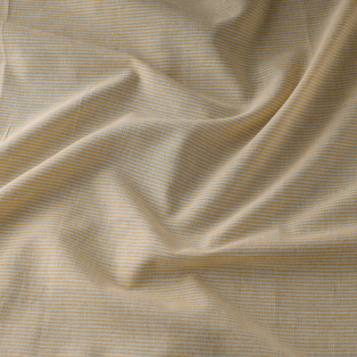 Beige - Baragaon Pre Washed Handloom Striped Cotton Fabric