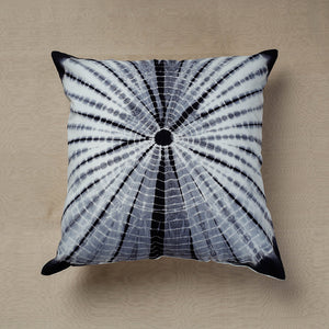Black - Tie & Dye Cotton Shibori Cushion Cover