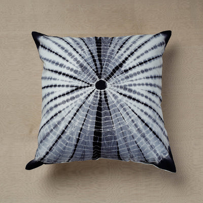 Black - Tie & Dye Cotton Shibori Cushion Cover
