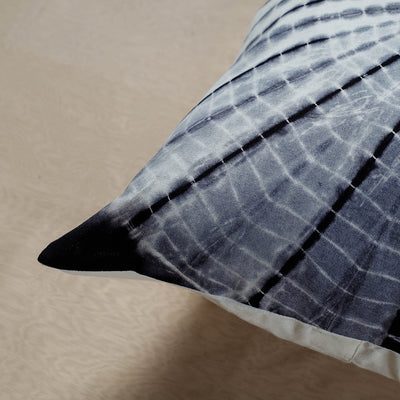 Black - Tie & Dye Cotton Shibori Cushion Cover