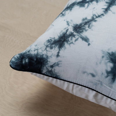 Black - Tie & Dye Cotton Shibori Cushion Cover