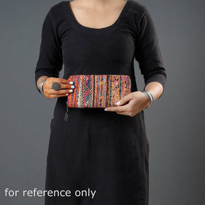 Beige - Banjara Vintage Embroidery Mirror Work Wallet