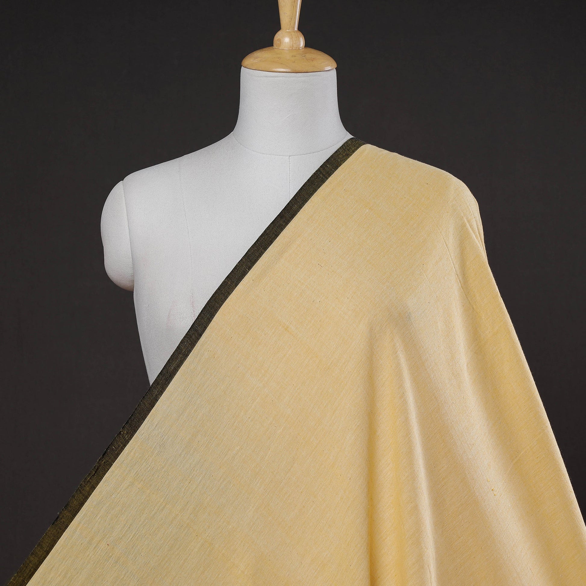 Beige - Baragaon Pre Washed Handloom Plain Cotton Fabric