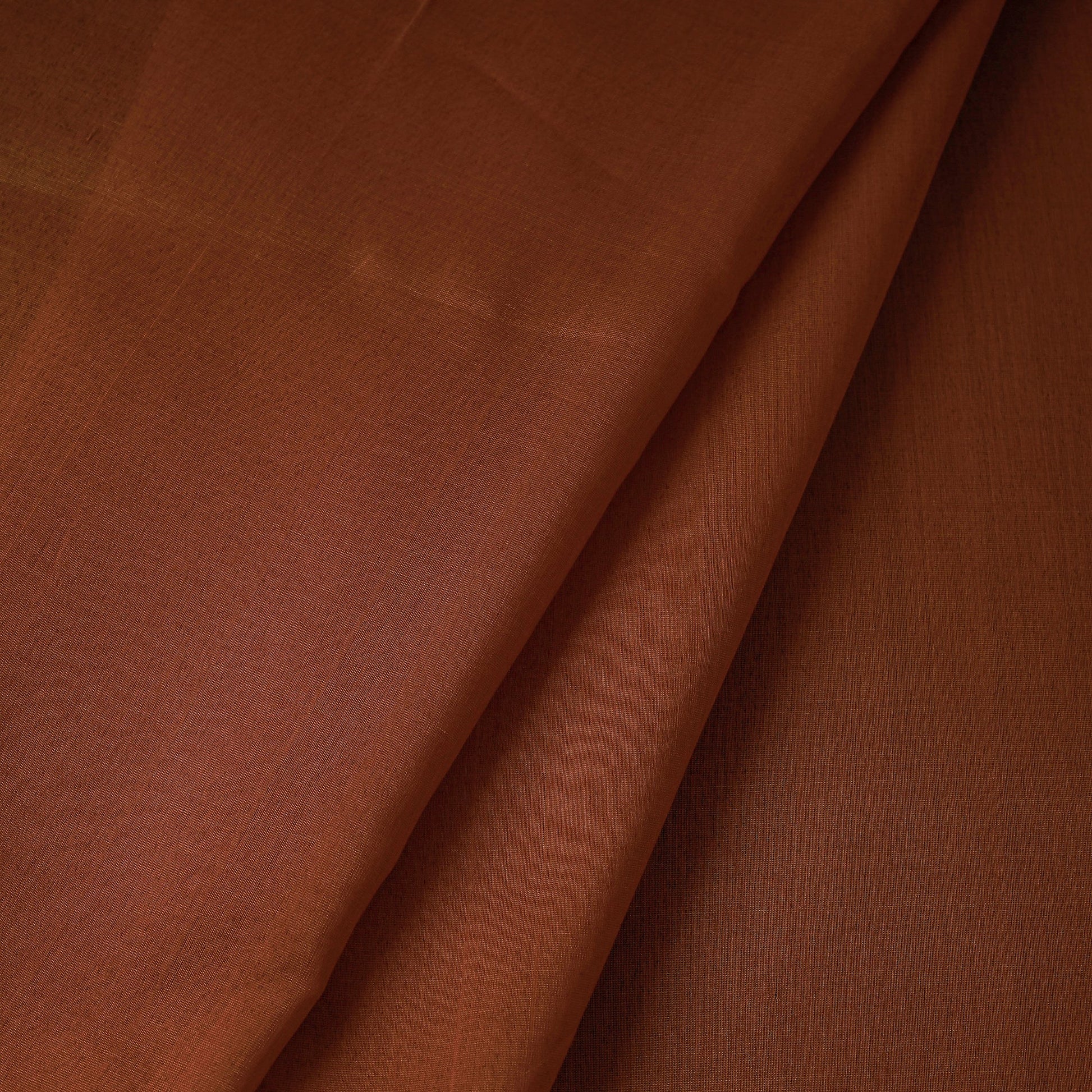 Brown - Maheshwari Silk Cotton Handloom Fabric