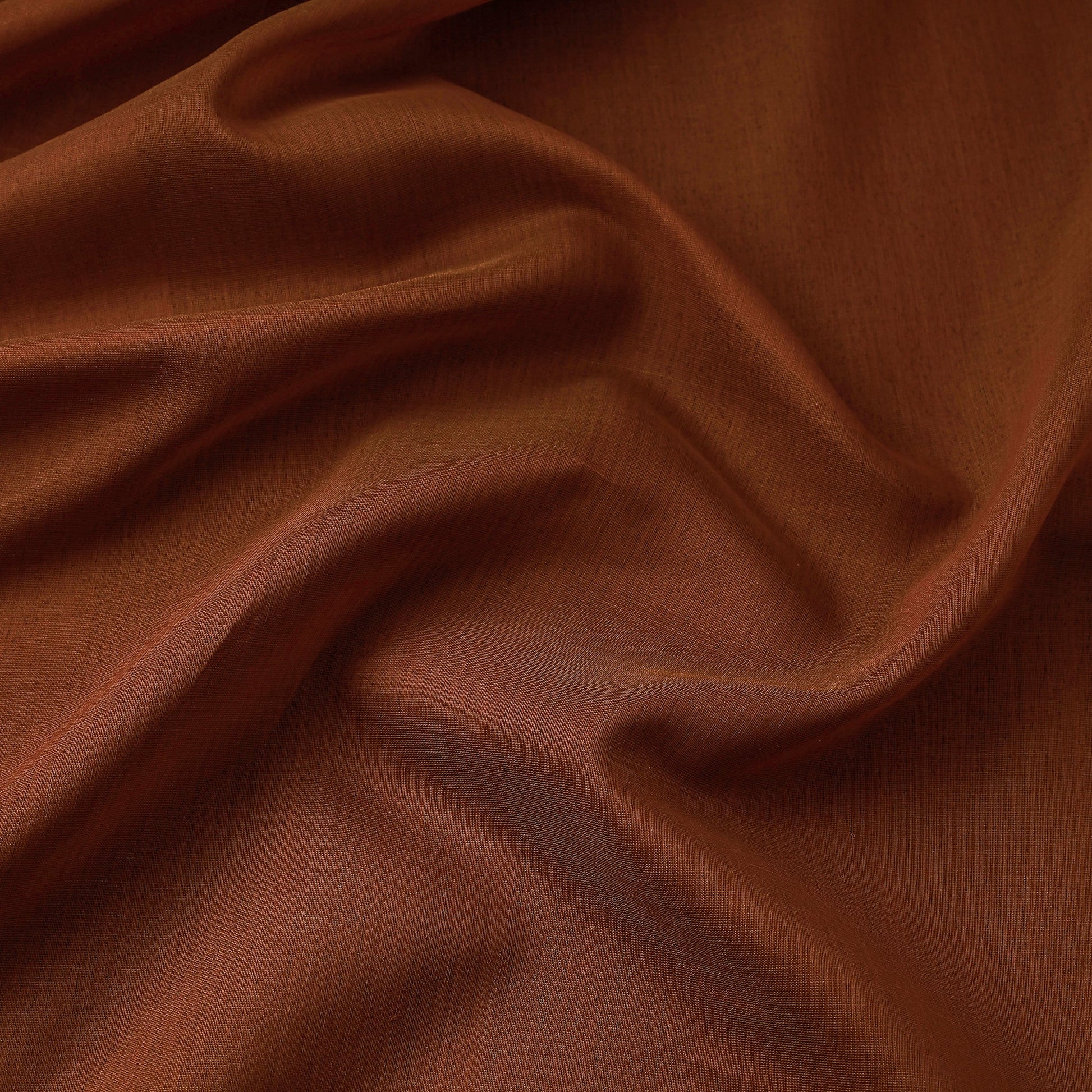 Brown - Maheshwari Silk Cotton Handloom Fabric