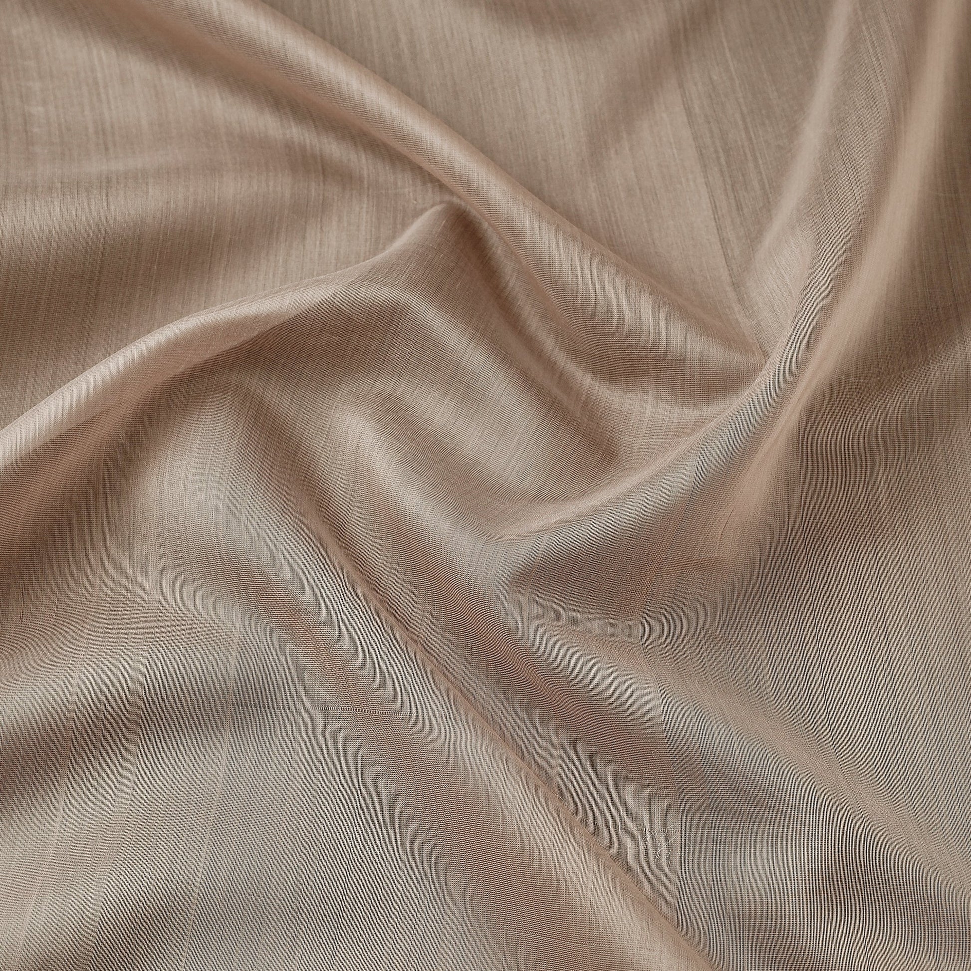 Beige - Maheshwari Silk Cotton Handloom Fabric