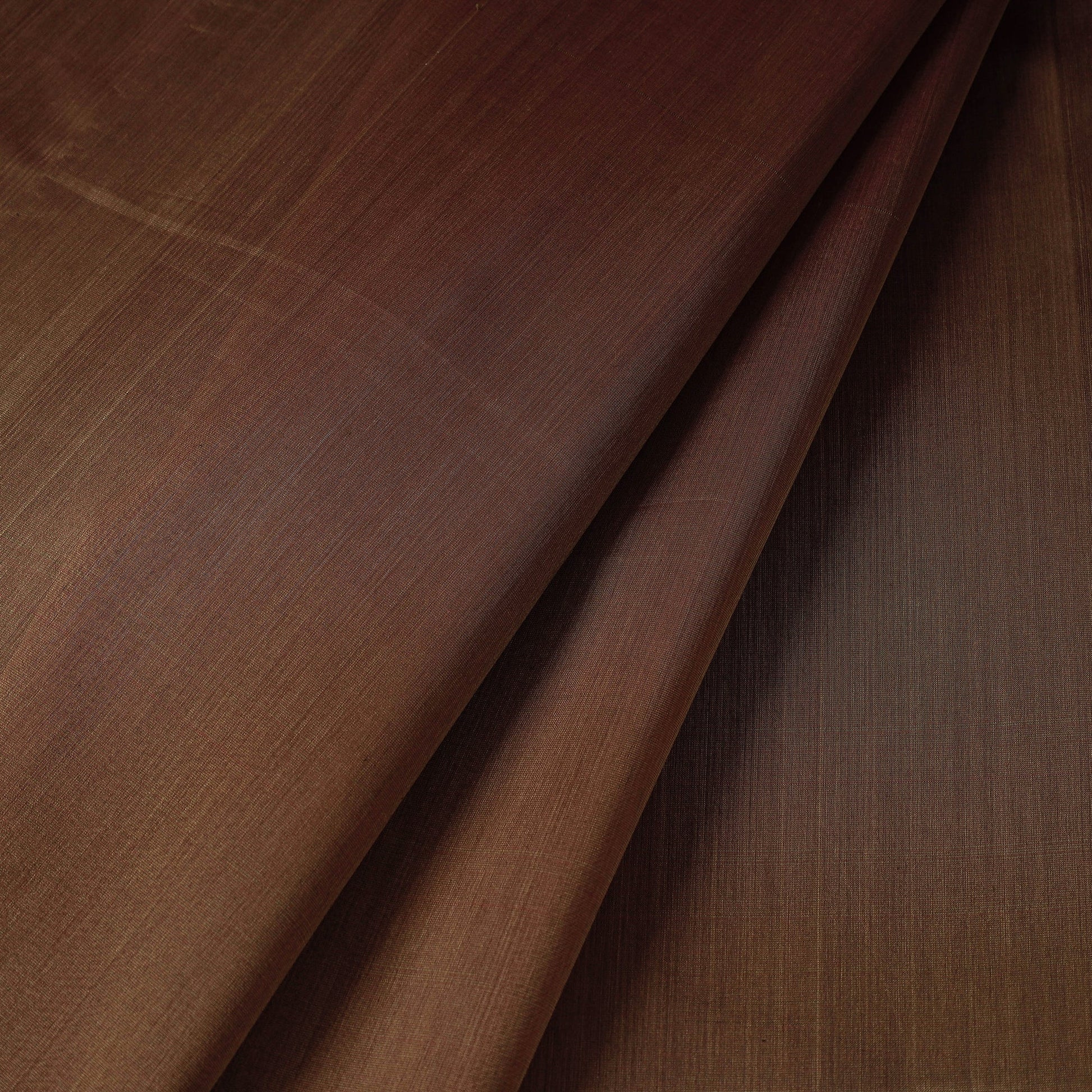 Brown - Maheshwari Silk Cotton Handloom Fabric