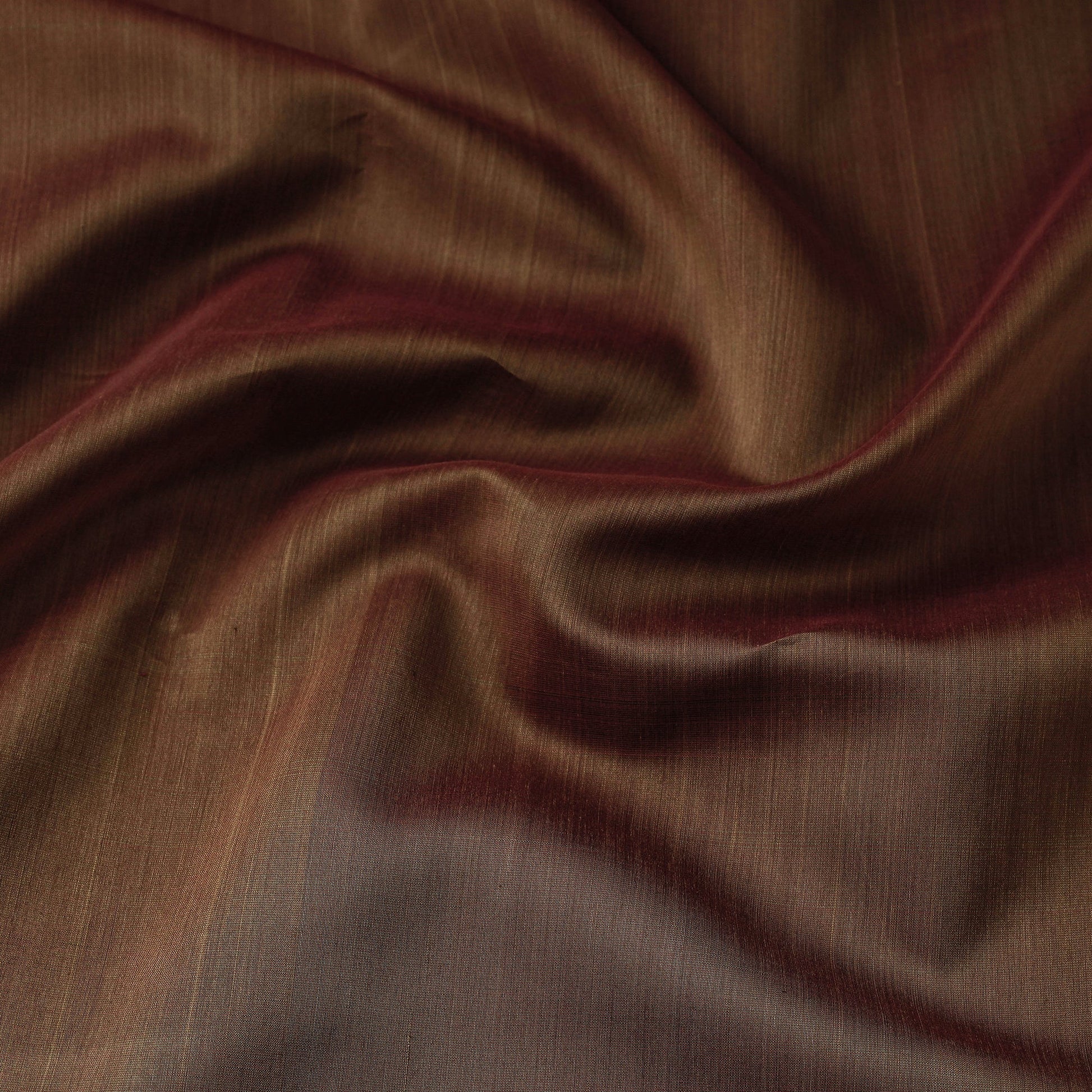 Brown - Maheshwari Silk Cotton Handloom Fabric
