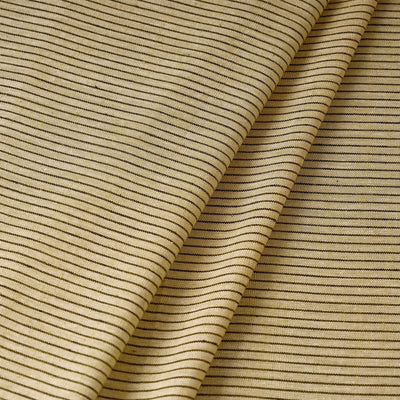 Brown - Baragaon Pre Washed Handloom Striped Cotton Fabric