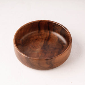 Brown - Handcrafted Sheesham Wooden Bowl