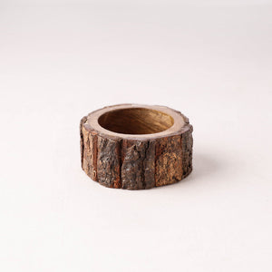 Brown - Handcrafted Mango Wooden Bowls (set of 3)