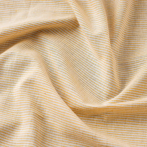 Beige - Baragaon Pre Washed Handloom Striped Cotton Fabric