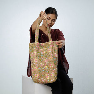 Brown - Handcrafted Quilted Sanganeri Block Printed Shoulder Bag