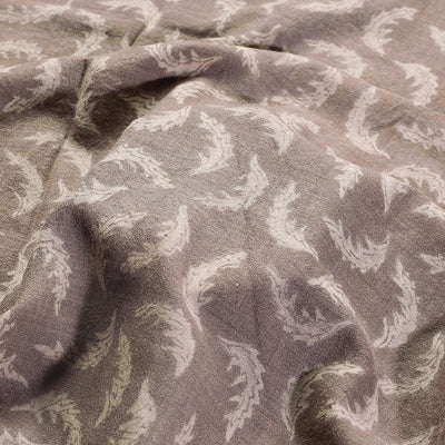 Brown - Kutchi Woolen Akola Hand Block Printed Fabric