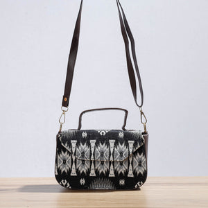 Black - Kutch Handcrafted Woven Cotton Sling Bag