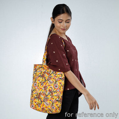 Brown - Handcrafted Quilted Sanganeri Block Printed Shoulder Bag